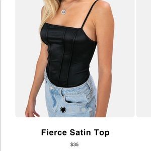 Adult fierce satin top